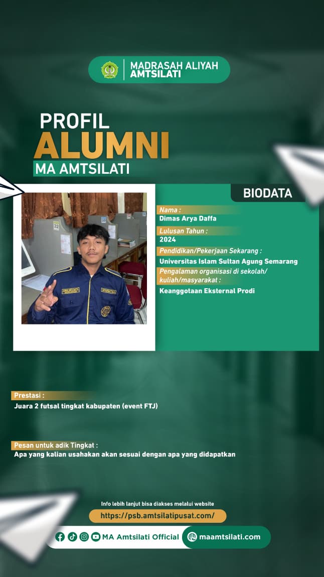 Dimas Arya Daffa_Mahasiswa Universitas Islam Sulta Agung Semarang
